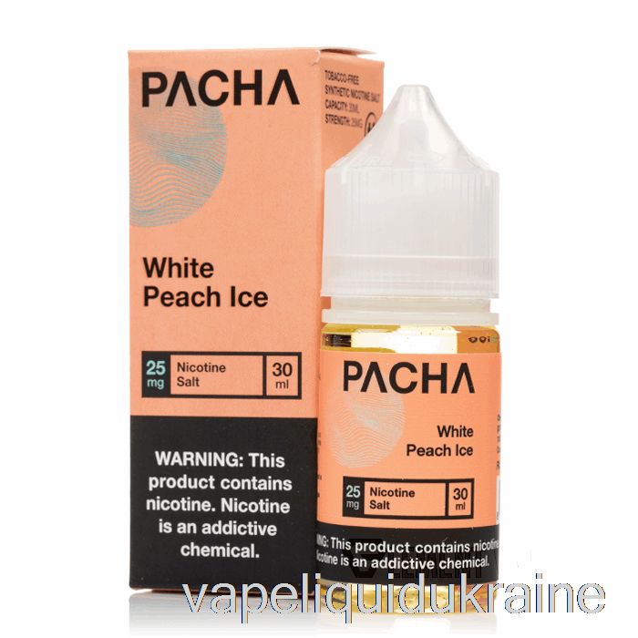 Vape Liquid Ukraine White Peach Ice - Pacha Salts - 30mL 25mg